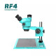 RF4 RF7050TVD2 TRINOCULAR STEREO MICROSCOPE WITH MULTIFUNCTIONAL ALUMINUM ALLOY BASE 7X~50X ZOOM - 3D CONTINUOUS ZOOM