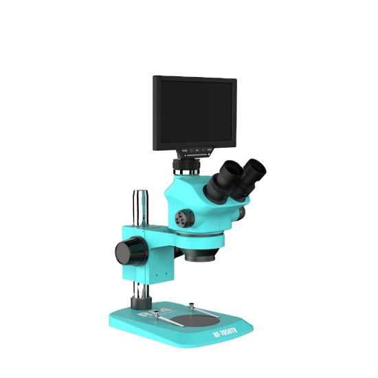 RF4 RF-7050TV TRINOCULAR STEREO MICROSCOPE WITH 10 INCH MONITOR IN BUILD 1080P CAMERA