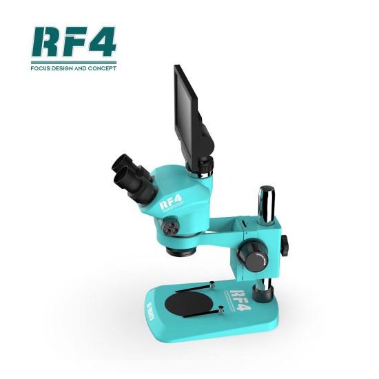 RF4 RF-7050TV TRINOCULAR STEREO MICROSCOPE WITH 10 INCH MONITOR IN BUILD 1080P CAMERA