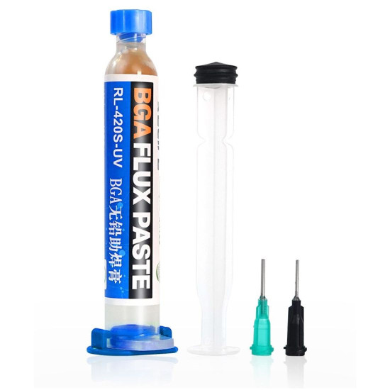 RELIFE RL-420S UV BGA LEAD-FREE SYRINGE TYPE FLUX PASTE WITH PUSH ROD