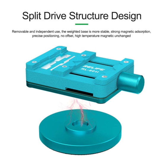 RELIFE RL-601I MULTI-FUNCTION MINI ROTARY PCB HOLDER FOR CHIP BGA REPAIR