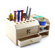 WOODEN MULTIFUNCTIONAL STORAGE BOX WITH DRAWER FOR PHONE REPAIR TOOLS