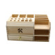 WOODEN MULTIFUNCTIONAL STORAGE BOX WITH DRAWER FOR PHONE REPAIR TOOLS