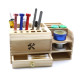 WOODEN MULTIFUNCTIONAL STORAGE BOX WITH DRAWER FOR PHONE REPAIR TOOLS