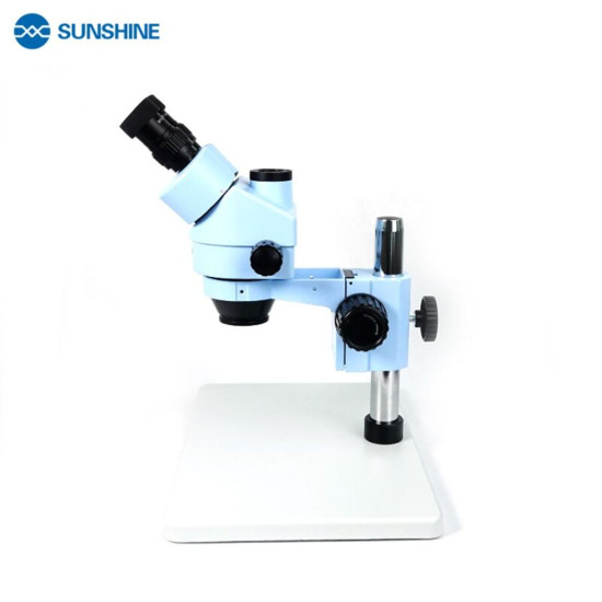 SUNSHINE SZM45T-B3 TRINOCULAR HD STEREO MICROSCOPE WITH LIGHT AND 0.5X LENS