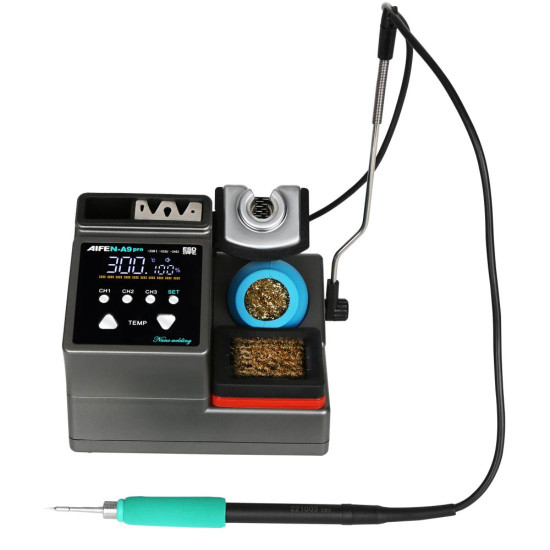 AIFEN A9 PRO SMART SOLDERING STATION FOR BGA PCB REPAIR WITH 3 IRON BITS - COMPATIBLE C115 / C210 / C245 HANDLES