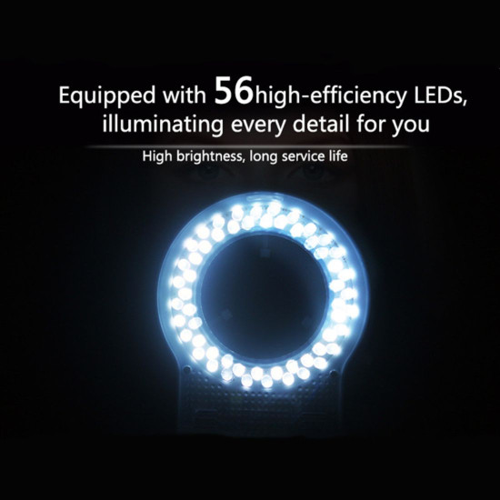 SUNSHINE SS-033 LED MICROSCOPE RING LIGHT SOURCE WITH 56 LED FOR STEREO MICROSCOPE