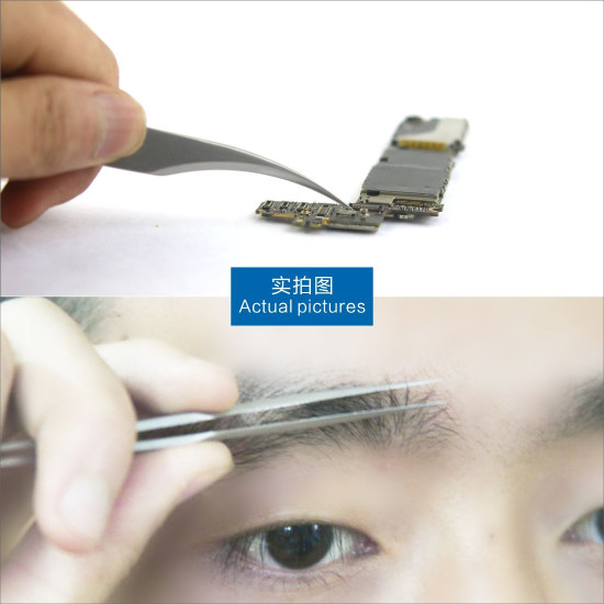 SUNSHINE ST-16 ANTI-STATIC PRECISION STAINLESS STEEL TWEEZER FOR MOBILE PHONE CPU IC REPAIR