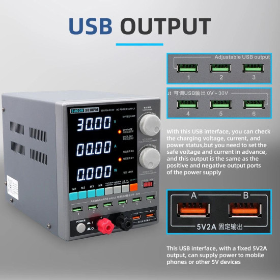 SUGON 3010PM ADJUSTABLE DIGITAL DC POWER SUPPLY WITH SHORT KILLER WITH MEMORY OPTION ( 30V~10AMP )