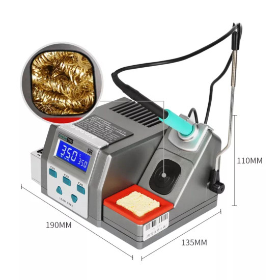 SUGON T26D SOLDERING IRON STATION 2S RAPID HEATING WITH 3 MAGMA IRON BITS 