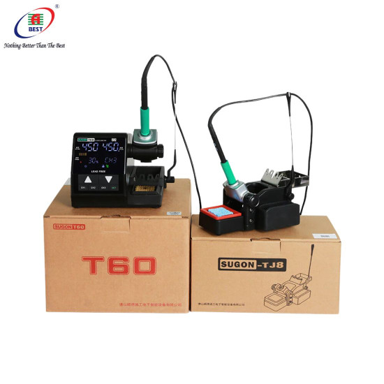 SUGON T60 DOUBLE IRON SOLDERING STATION WITH TJ8 EXTENDER - 3 PCS TIPS (C210)