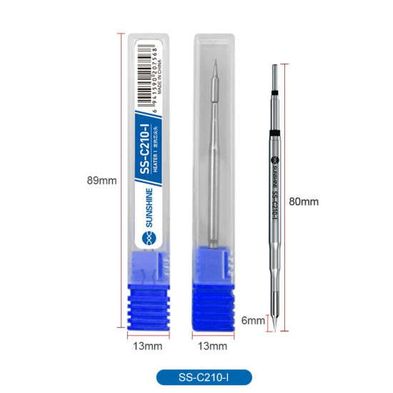 SUNSHINE SS-C210-I/IS/K SOLDERING IRON TIP FOR JBC/GVM/OSS TEAM T210 SOLDERING STATION