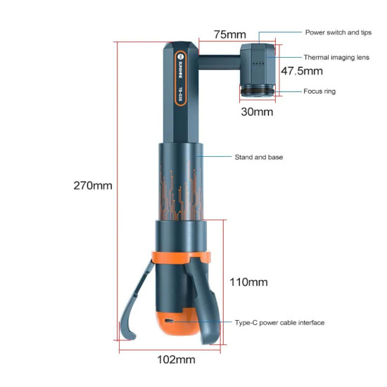 SUNSHINE TB-03S HD INFRARED THERMAL CAMERA INSTRUMENT FOR PCB CIRCUIT SHORT