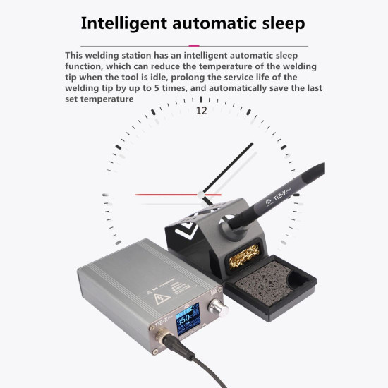 OSS TEAM T12-X PLUS TEMPERATURE CONTROLLER DIGITAL SOLDERING STATION 72W