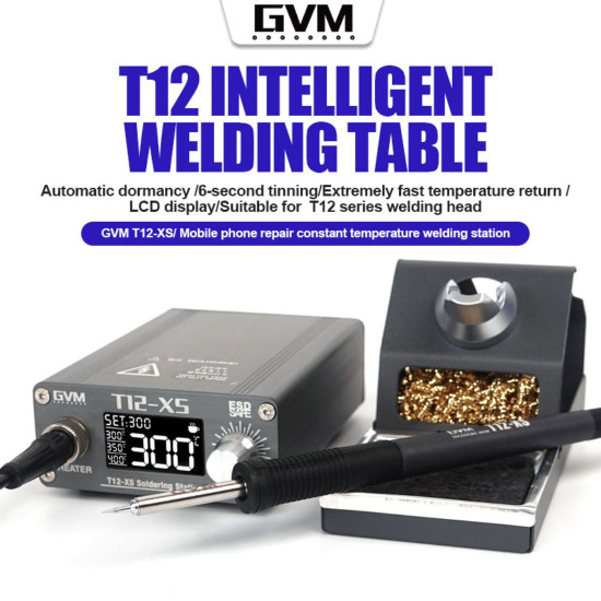 GVM T12-XS PROFESSIONAL CONSTANT TEMPERATURE SOLDERING STATION FOR MOBILE PHONE BGA REWORK