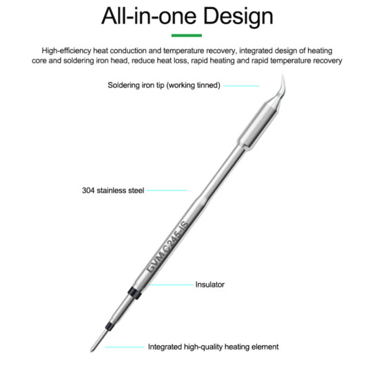 SUNSHINE GVM C245-IS BEND SOLDERING IRON TIP FOR JBC/GVM/OSS TEAM T245 SOLDERING STATION