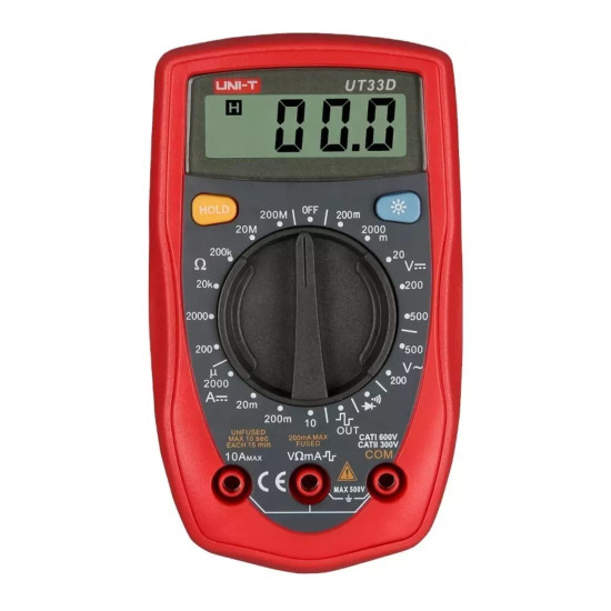 UNI-T UT33D PALM-SIZED DIGITAL MULTIMETER WITH NCV 