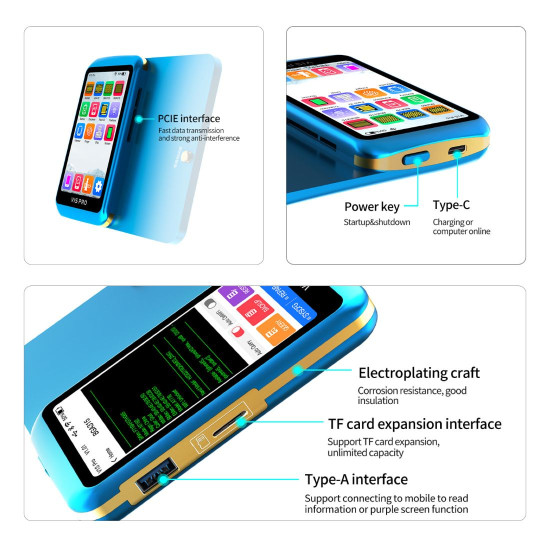 JCID V1S PRO PROGRAMMER FOR IPHONE X TO 14PM NAND REPAIR WITH 3 MODULES - BGA315 BGA110 BGA70