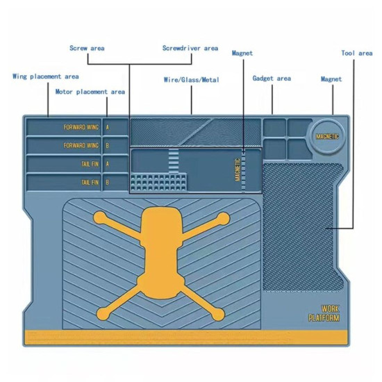 MECHANIC V70 ANTISTATIC HEAT RESISTANCE MAGNETIC REPAIR MAT 