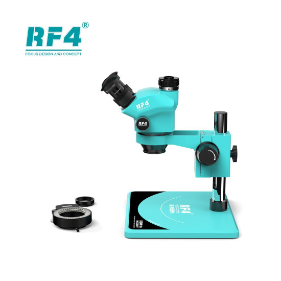 Rf4 Rf-7050 Pro (3D Continuous With Gear Zoom) 7X~50X Trinocular Stereo Microscope - 2024 Edition