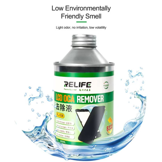 Relife RL-538 Universal Efficient LCD Screen OCA Glue & Polarizer Removing Liquid - 250ML