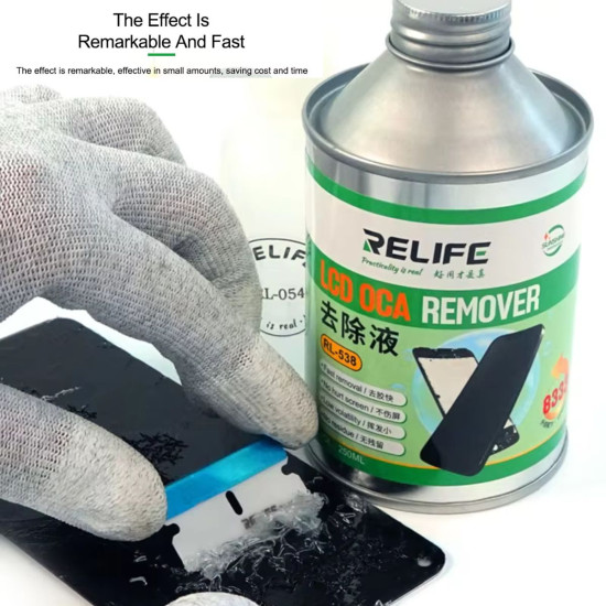 Relife RL-538 Universal Efficient LCD Screen OCA Glue & Polarizer Removing Liquid - 250ML