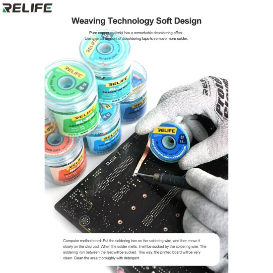 RELIFE RL-20B (2015) LOW RESIDUE FAST CLEANING STRONG DESOLDERING WIRE - 1 PCS