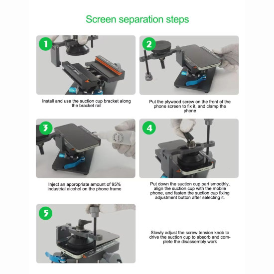 RELIFE RL-601S PLUS 3-IN-1 MULTIFUNCTION HEAT-FREE LCD SCREEN SEPARATOR & GLASS BACK COVER FIXTURE