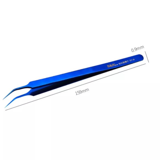 B&R BT-14 CURVED POINTED TWEEZER