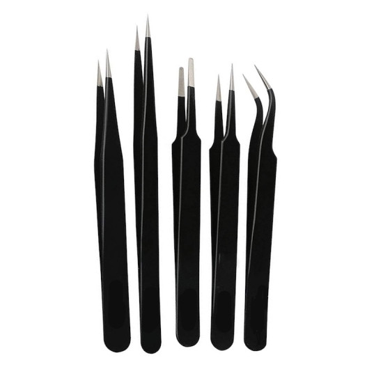 BAKU 5 IN 1 ANTI STATIC STAINLESS TWEEZER