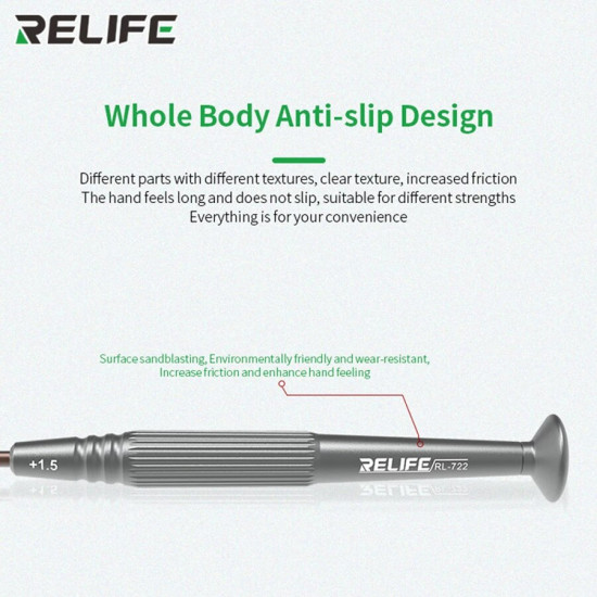 RELIFE RL-722 PRECISION SCREWDRIVER +1.5 - FOUR HEAD