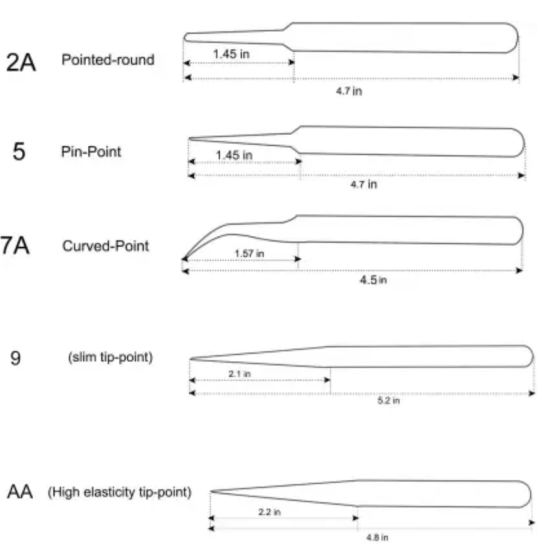 BAKU 5 IN 1 ANTI STATIC STAINLESS TWEEZER