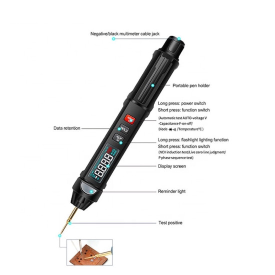 MECHANIC DM5 PEN-TYPE MULTIMETER AUTO RANGE DIGITAL TESTER