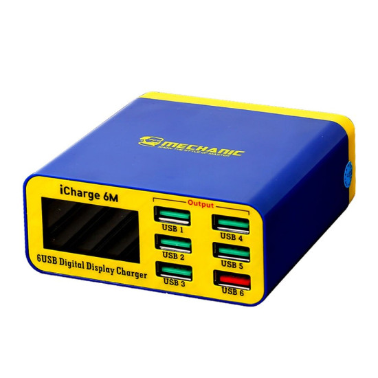 MECHANIC ICHARGE 6M FAST CHARGER WITH DISPAY - 6 PORT