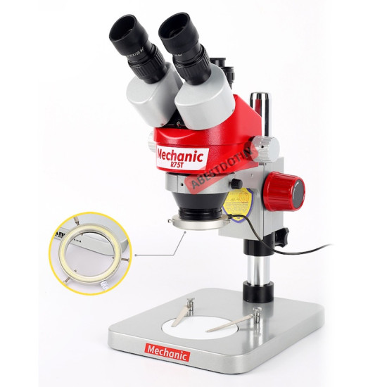 MECHANIC R75T-B1 0.7X-45X BINOCULAR STEREO MICROSCOPE - RED EDITION