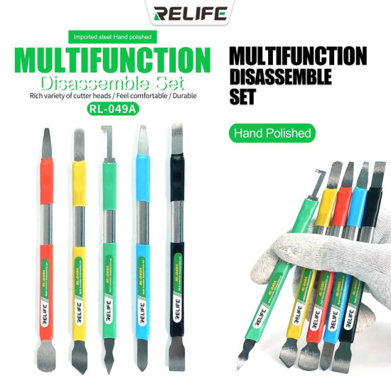 RELIFE RL-049A 10 IN 1 DOUBLE-HEADED MULTI-FUNCTION PRYING KNIFE SET