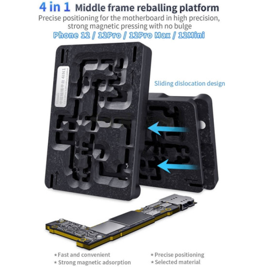 QIANLI TOOLPLUS MIDDLE FRAME REBALLING PLATFORM FOR IPHONE 12/12MINI/12PRO/12PROMAX