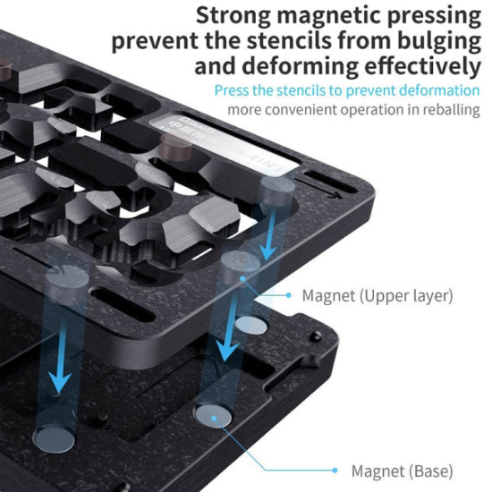 QIANLI TOOLPLUS MIDDLE FRAME REBALLING PLATFORM FOR IPHONE 12/12MINI/12PRO/12PROMAX