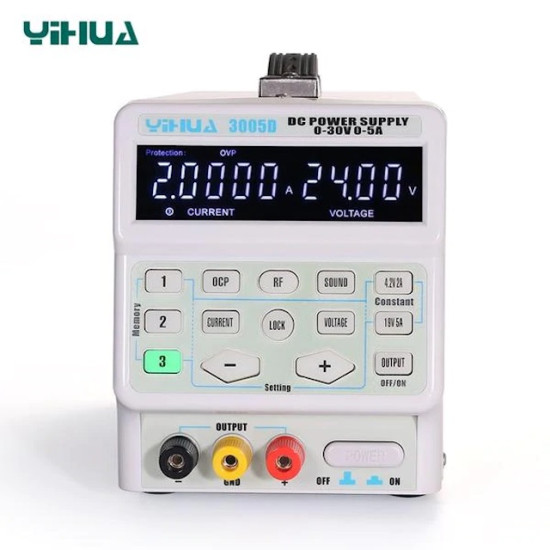 YIHUA 3005D DIGITAL DC POWER SUPPLY WITH 5 DIGIT FUNCTIONS ( 30V~5A )