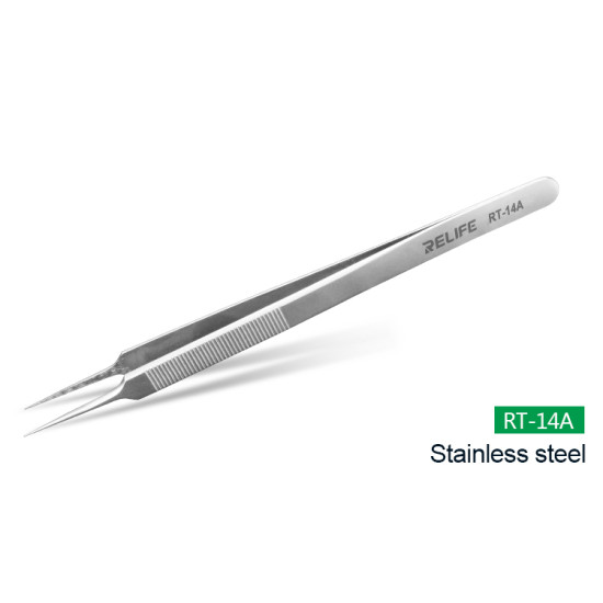 RELIFE RT-14A ANTI-STATIC STAINLESS TWEEZER - STRAIGHT