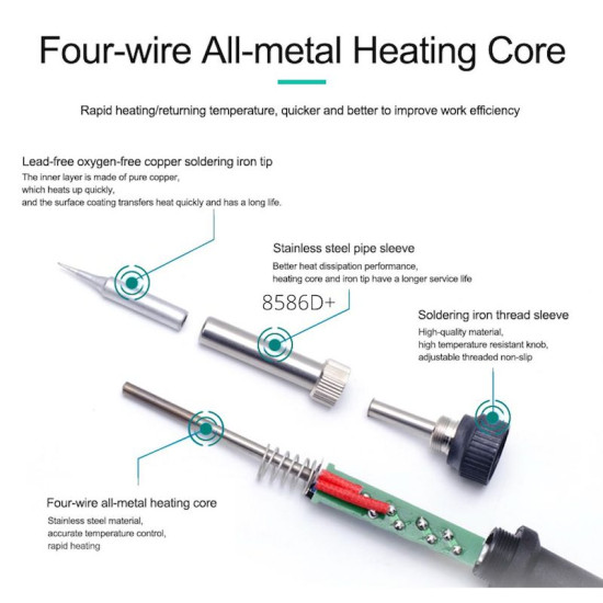 QUICK 8586D+ 2 IN 1 REWORK STATION WITH TEMPERATURE CALIBRATION SYSTEM