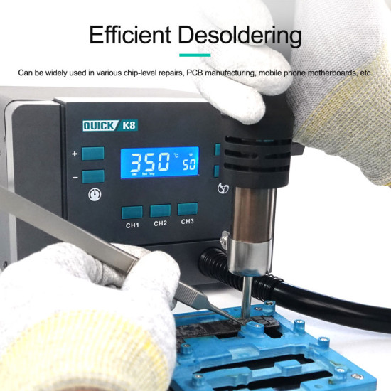 QUICK K8 SMART HOT AIR SMD & DESOLDERING STATION - 1000W 