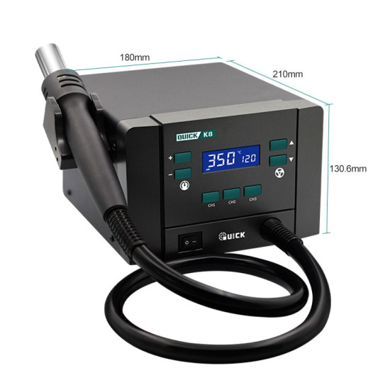 QUICK K8 SMART HOT AIR SMD & DESOLDERING STATION - 1000W 