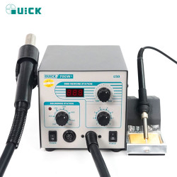 QUICK 706W+ 2 IN 1 HOT AIR SMD REWORK STATION WITH SOLDERING IRON STATION - 580W