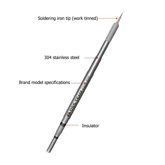 OSS-TEAM C210-018 SERIES KNIFE SOLDERING TIP