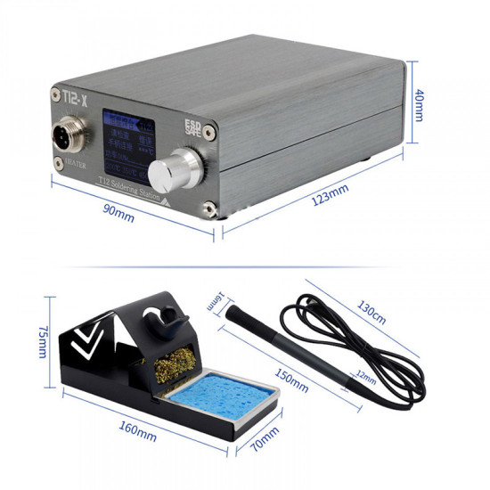 OSS TEAM T12-X AUTO SLEEP BGA REWORK DIGITAL DISPLAY ELECTRONIC SOLDERING STATION 72 W