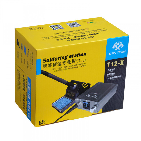 OSS TEAM T12-X AUTO SLEEP BGA REWORK DIGITAL DISPLAY ELECTRONIC SOLDERING STATION 72 W