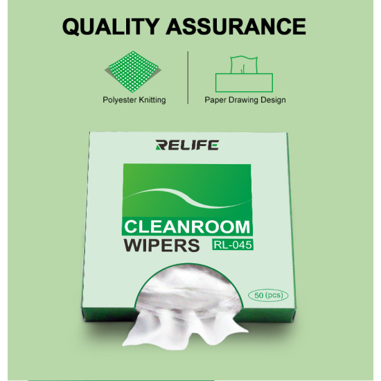 RELIFE RL-045 ANTI-STATIC DUST-FREE CLEANROOM WIPES