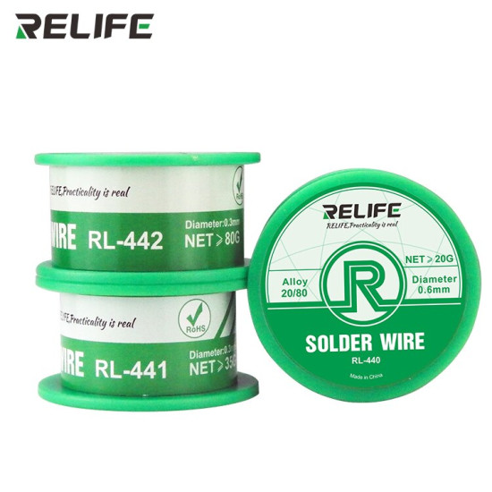 RELIFE RL 441 ACTIVE SOLDER WIRE - 0.04MM