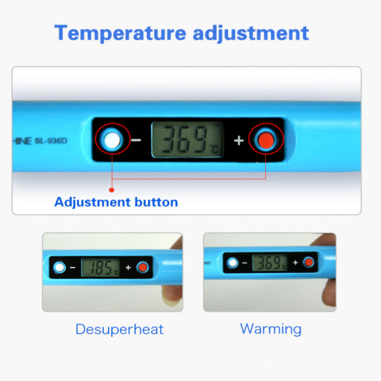 SUNSHINE SL-936D DIGITAL DISPLAY TEMPERATURE CONTROL IRON (80W)